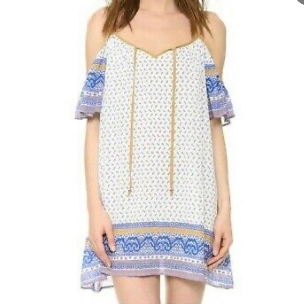 Free people dress it up. LG white and blue with shoe line underneath